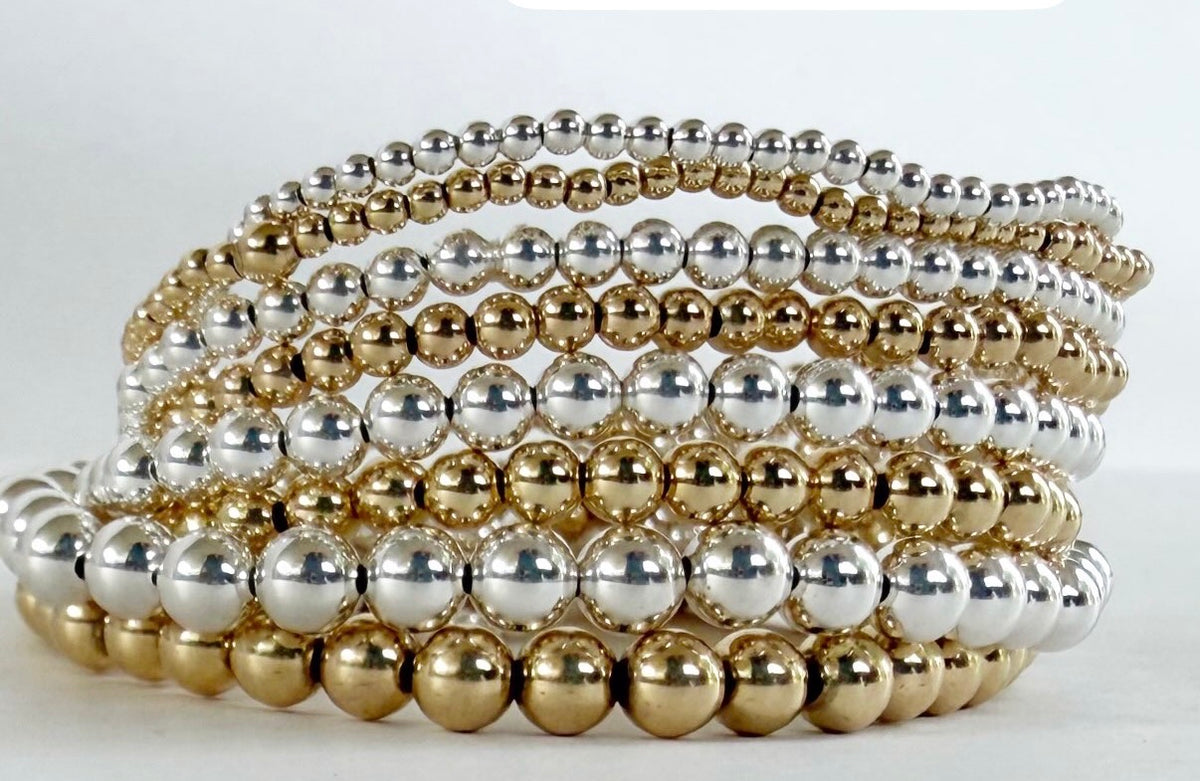 Gold Filled and Sterling Silver Beaded Bracelets